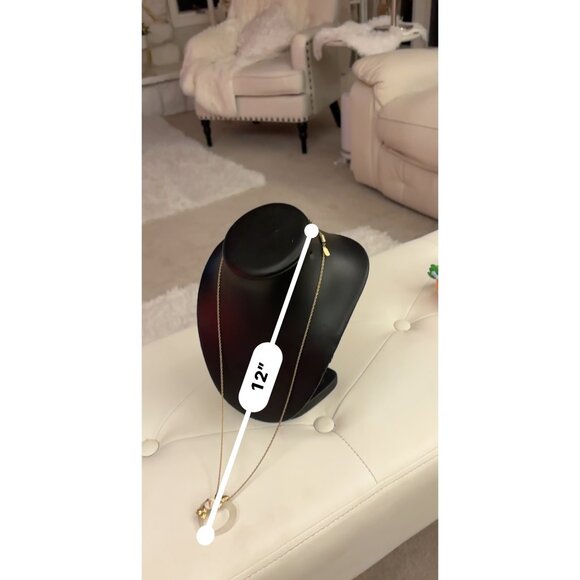 Vintage Frosted Lucite Heart Necklace With Porcelain Rose & Gold-Tone Leaves - Picture 15 of 15